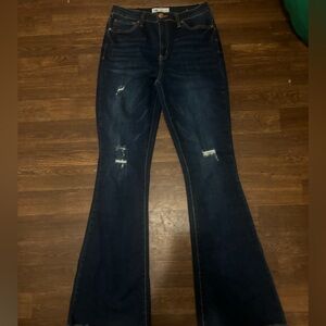 Dark Blue Flared Women Jeans